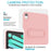 For iPad mini (2024) / (2021) Case TPU + PC Skin-Friendly Kickstand Tablet Cover - Pink - 5
