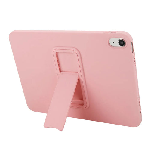 For iPad (2025) / 10.9 (2022) Case TPU + PC Skin-Friendly Kickstand Tablet Cover - Pink - 2