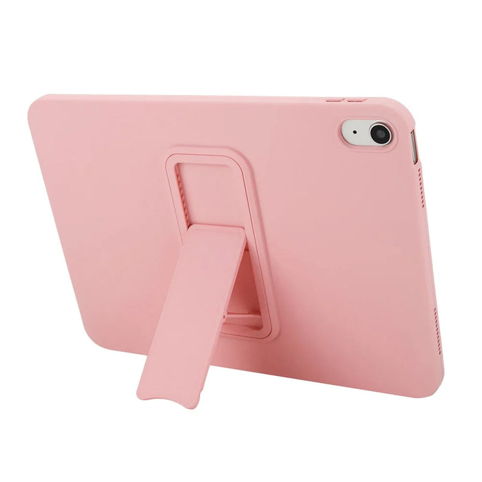 For iPad (2025) / 10.9 (2022) Case TPU + PC Skin-Friendly Kickstand Tablet Cover - Pink - 2