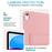 For iPad (2025) / 10.9 (2022) Case TPU + PC Skin-Friendly Kickstand Tablet Cover - Pink - 5