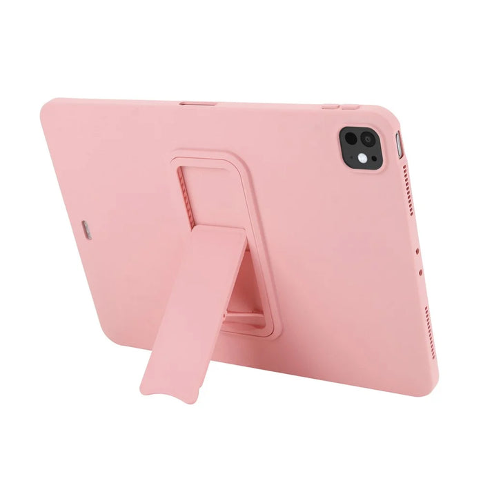 For iPad Pro 11 (2025) / 11 (2024) Case TPU + PC Skin-Friendly Kickstand Tablet Cover - Pink - 2
