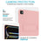 For iPad Pro 11 (2025) / 11 (2024) Case TPU + PC Skin-Friendly Kickstand Tablet Cover - Pink - 5