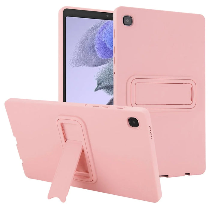 For Samsung Galaxy Tab A7 Lite 8.7-inch Case TPU + PC Skin-Friendly Kickstand Tablet Cover - Pink - 1