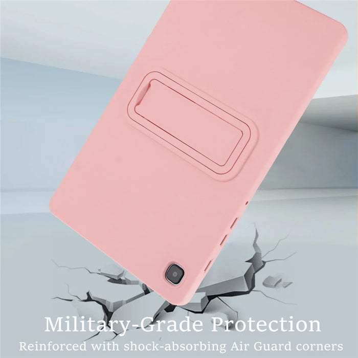 For Samsung Galaxy Tab A7 Lite 8.7-inch Case TPU + PC Skin-Friendly Kickstand Tablet Cover - Pink - 4