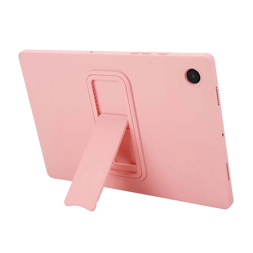 For Samsung Galaxy Tab A8 10.5 (2022) / (2021) Case TPU + PC Skin-Friendly Kickstand Tablet Cover - Pink - 2