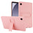 For Samsung Galaxy Tab A9 Case TPU + PC Skin-Friendly Kickstand Tablet Cover - Pink - 1