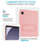 For Samsung Galaxy Tab A9 Case TPU + PC Skin-Friendly Kickstand Tablet Cover - Pink - 5