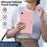 For Samsung Galaxy Tab A9 Case TPU + PC Skin-Friendly Kickstand Tablet Cover - Pink - 6