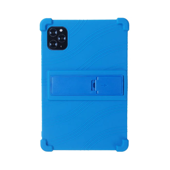 For Doogee Tab G6 Case Adjustable Kickstand Silicone Tablet Protective Cover - Dark Blue - 2