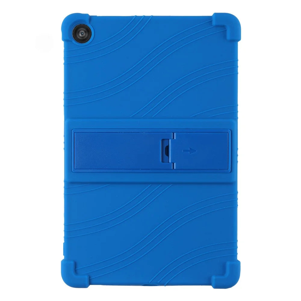 For T-Mobile REVVL Tab 2 (2025) Case Adjustable Kickstand Silicone Tablet Protective Cover - Dark Blue - 2