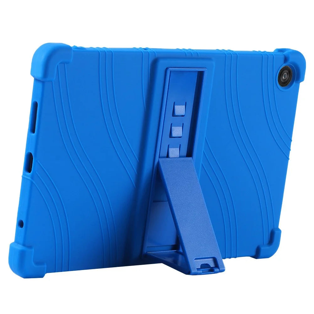 For T-Mobile REVVL Tab 2 (2025) Case Adjustable Kickstand Silicone Tablet Protective Cover - Dark Blue - 5