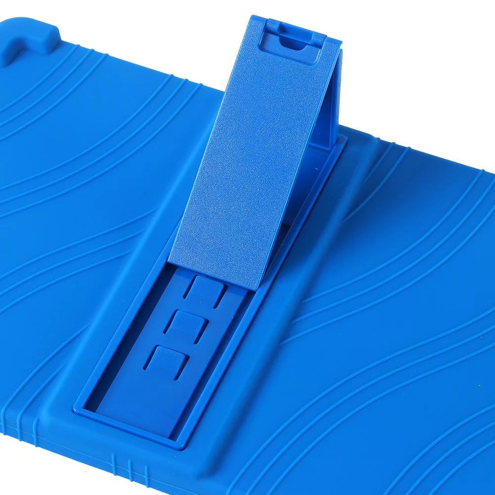 For T-Mobile REVVL Tab 2 (2025) Case Adjustable Kickstand Silicone Tablet Protective Cover - Dark Blue - 7