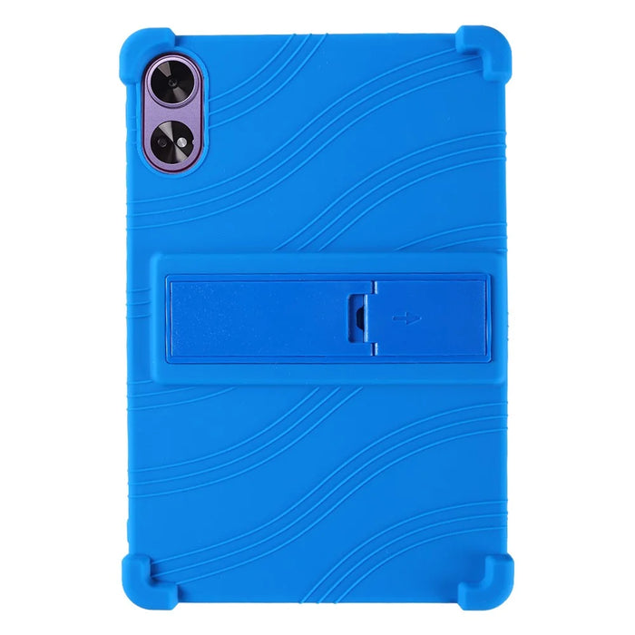 For Doogee Tab G6+ Case Adjustable Kickstand Silicone Tablet Protective Cover - Dark Blue - 2