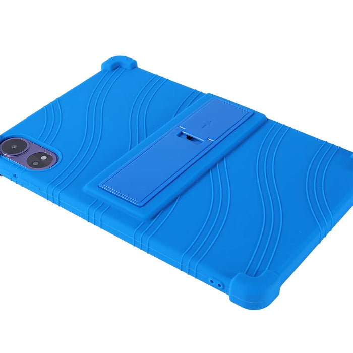 For Doogee Tab G6+ Case Adjustable Kickstand Silicone Tablet Protective Cover - Dark Blue - 7