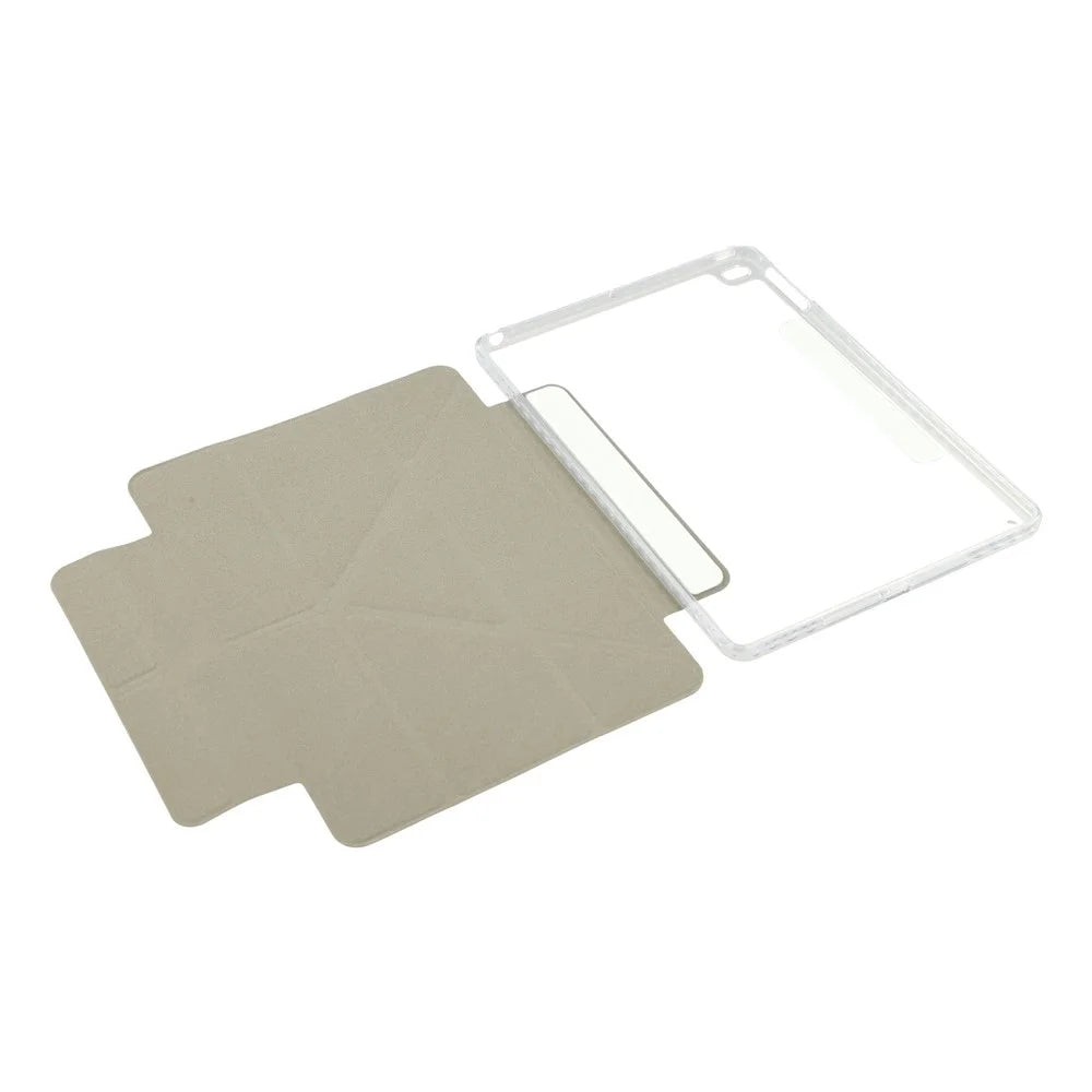 Tablet Case For iPad 9.7-inch (2018)  /  (2017)  /  Air 2  /  Air (2013) Magnetic Dual Clasp PU TPU Acrylic Origami Stand Cover - Grey - 4