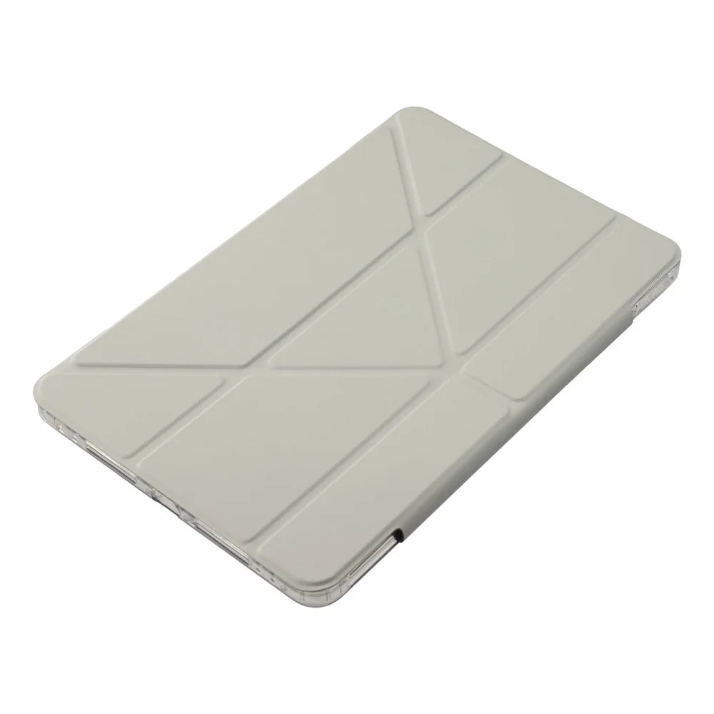 Tablet Case For iPad 9.7-inch (2018)  /  (2017)  /  Air 2  /  Air (2013) Magnetic Dual Clasp PU TPU Acrylic Origami Stand Cover - Grey - 6
