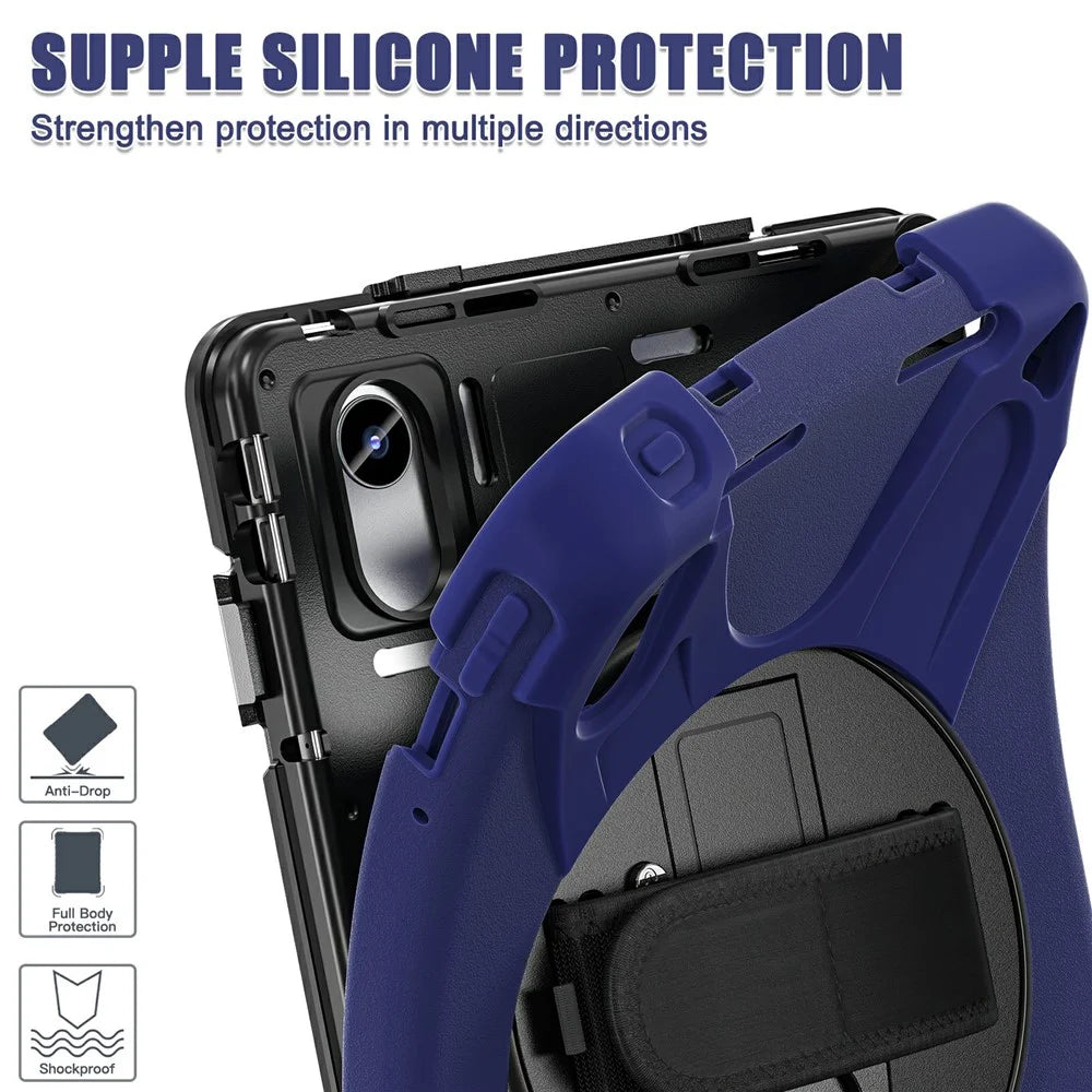 Kickstand Case for Motorola Moto Pad 60 Neo / Moto Pad (2026) / Lenovo Pad 11 2025 / 2024 / Tab K11 Gen 2 / Idea Tab / K11 / P11 Gen 2 / M11 / Zhaoyang K10 Cover - Navy Blue - 2