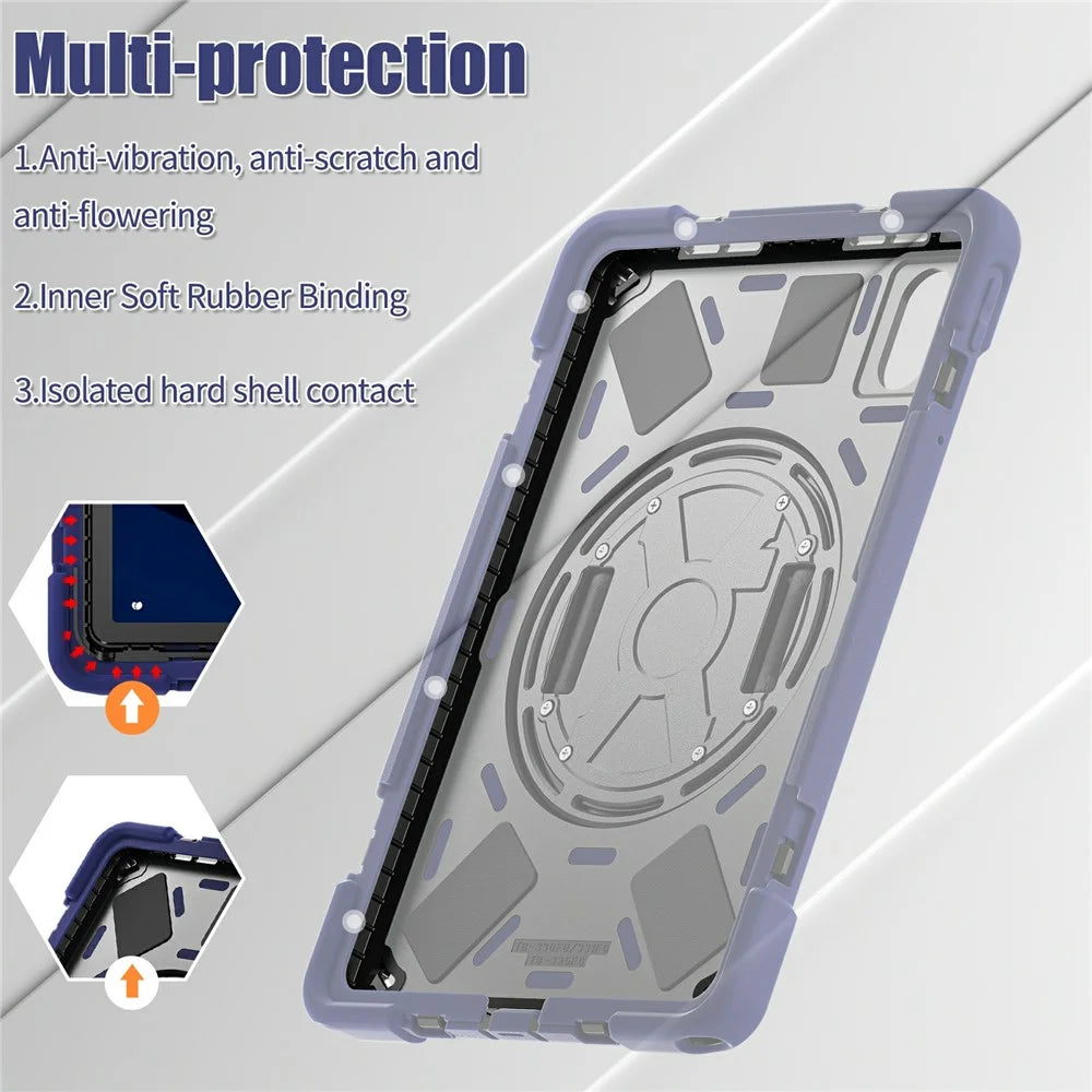 Kickstand Case for Motorola Moto Pad 60 Neo / Moto Pad (2026) / Lenovo Pad 11 2025 / 2024 / Tab K11 Gen 2 / Idea Tab / K11 / P11 Gen 2 / M11 / Zhaoyang K10 Cover - Navy Blue - 7