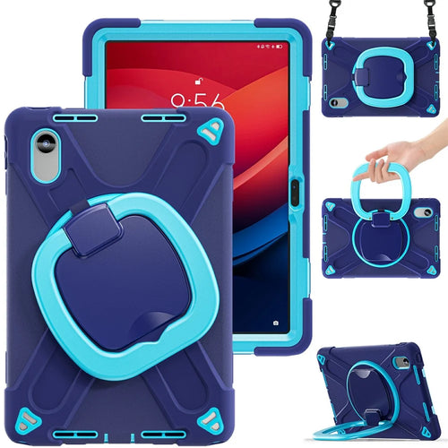 Kickstand Case with Strap for Motorola Moto Pad 60 Neo / Moto Pad (2026) / Lenovo Pad 11 2025 / 2024 / Tab K11 Gen 2 / Idea Tab / K11 / P11 Gen 2 / M11 - Navy Blue - 1