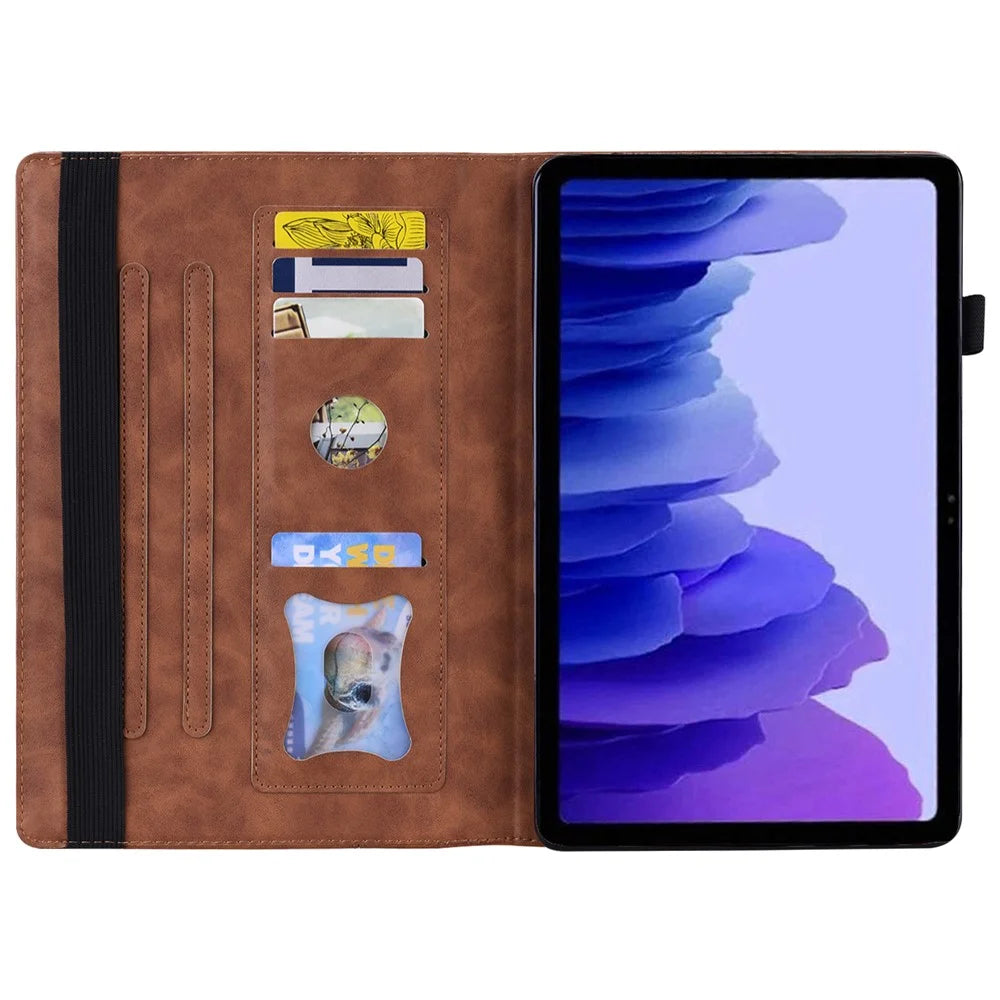For Lenovo Xiaoxin Pad 2025 TB365FC Case PU Leather Protective Folio Tablet Cover with Card Holder - Brown - 2
