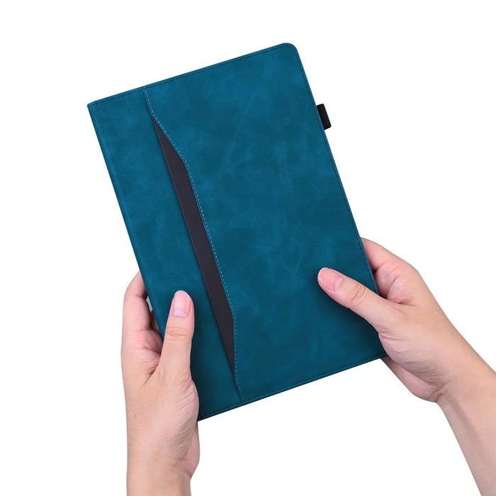 For Infinix Xpad 20 Case PU Leather Protective Folio Tablet Cover with Card Holder - Blue - 5