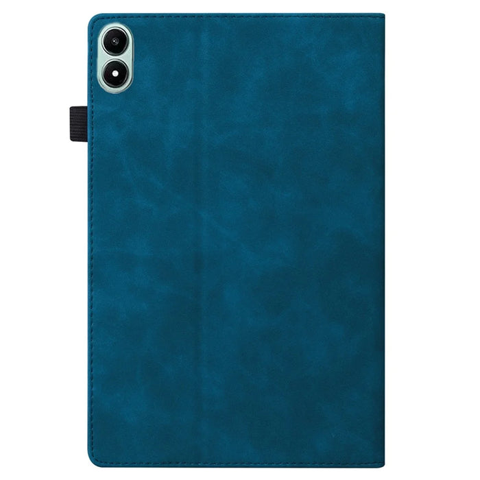For Infinix Xpad 20 Case PU Leather Protective Folio Tablet Cover with Card Holder - Blue - 7
