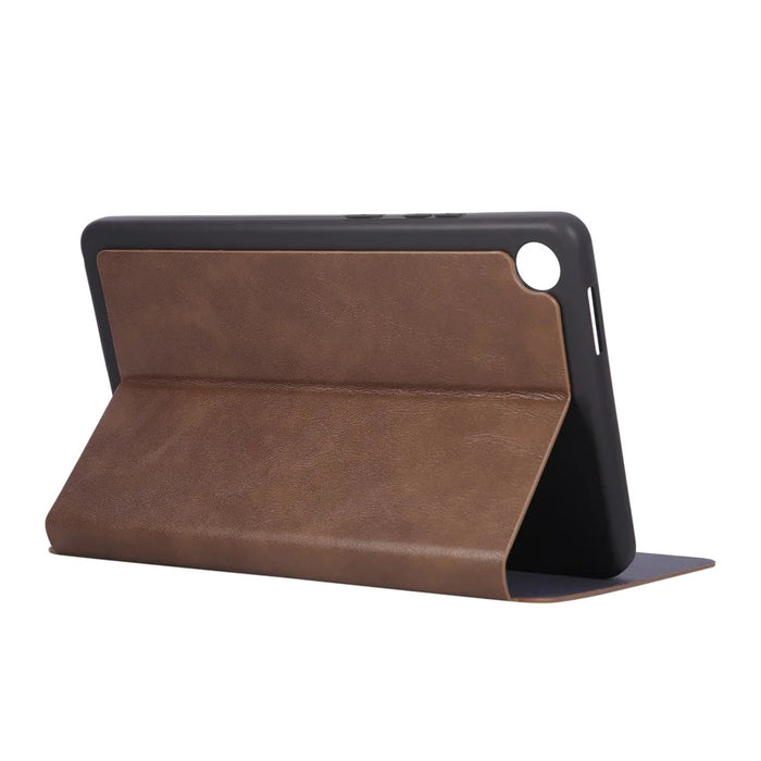 For Lenovo Tab K9 / Tab One Shockproof Case PU Leather Tablet Cover with Stand - Brown - 4