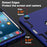 For iPad Pro 13 (2025) / 13 (2024) Case Silicone + PC Kickstand Tablet Cover with Pencil Holder - Navy Blue / Black - 6