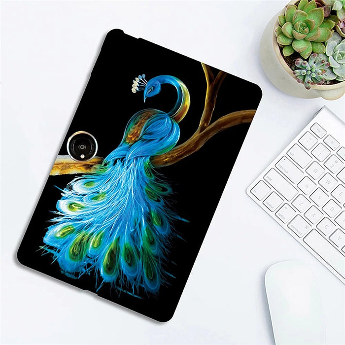 For OnePlus Pad 2 Case Pattern Printing Slim Soft TPU Tablet Cover - Peacock - 4