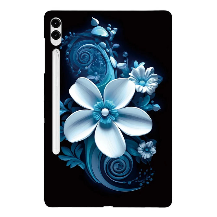 Tablet Case For Samsung Galaxy Tab S10+  /  S9+  /  S9 FE+ Pattern Printing Slim Soft TPU Cover - Black Orchid - 1