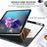 Tablet Case For Samsung Galaxy Tab S10+  /  S9+  /  S9 FE+ Pattern Printing Slim Soft TPU Cover - Black Orchid - 5