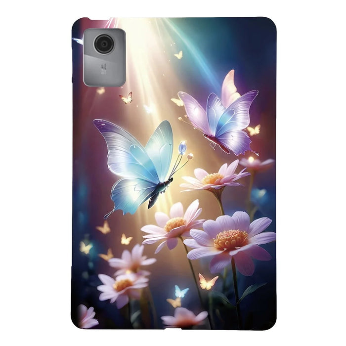 For Lenovo Tab K11 Gen 2 / Idea Tab / Xiaoxin Pad 11 2025 Case Pattern Printing Slim Soft TPU Tablet Cover - Butterfly Floral - 1