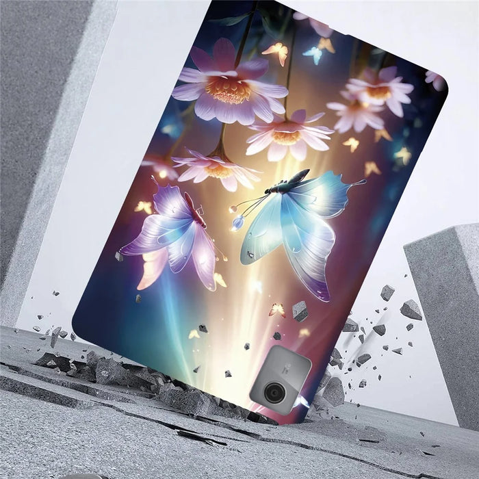 For Lenovo Tab K11 Gen 2 / Idea Tab / Xiaoxin Pad 11 2025 Case Pattern Printing Slim Soft TPU Tablet Cover - Butterfly Floral - 3