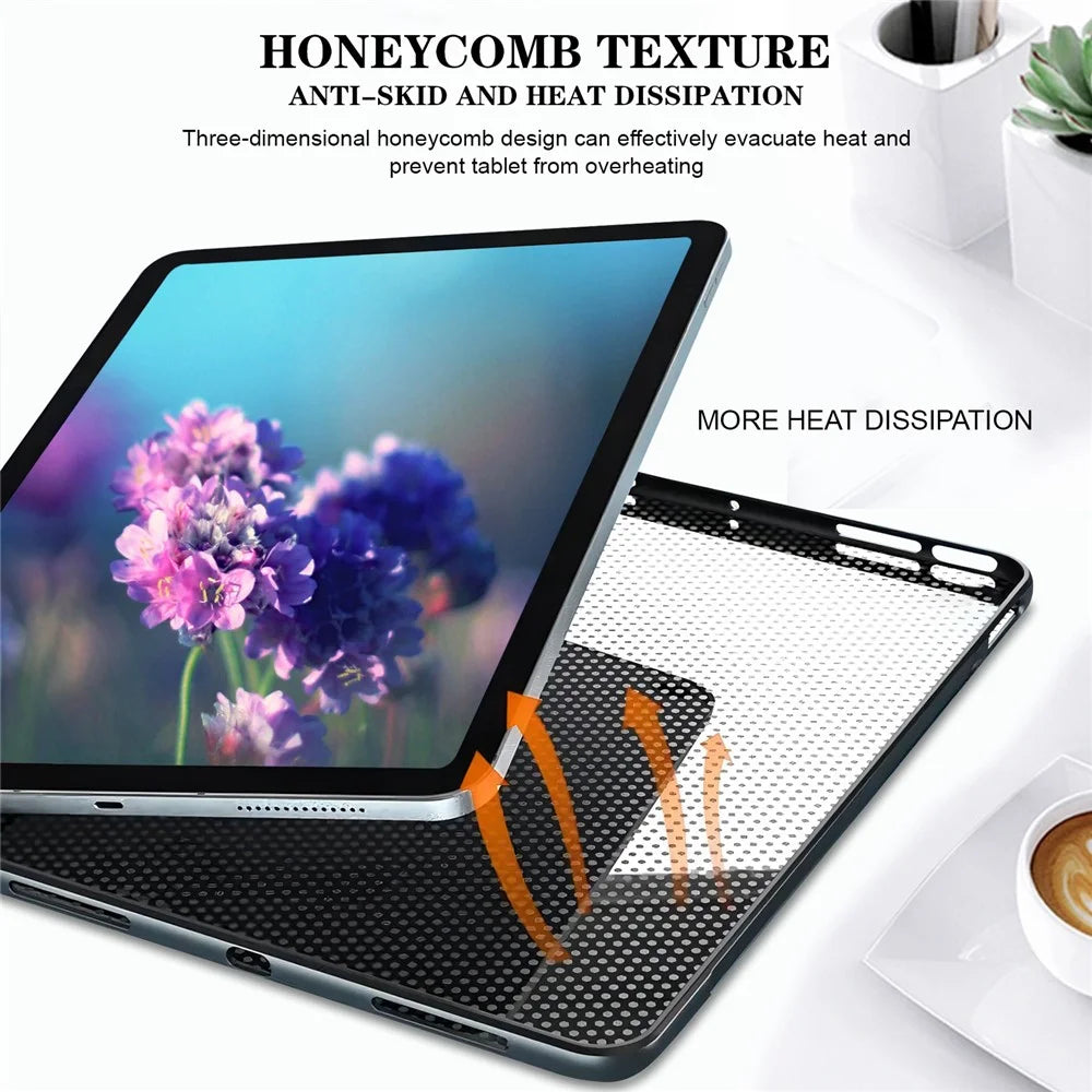 For Lenovo Tab 10.1 (2025) TB311XU  /  Zhaoyang K10C Case Pattern Printing Slim Soft TPU Tablet Cover - Lotus - 5