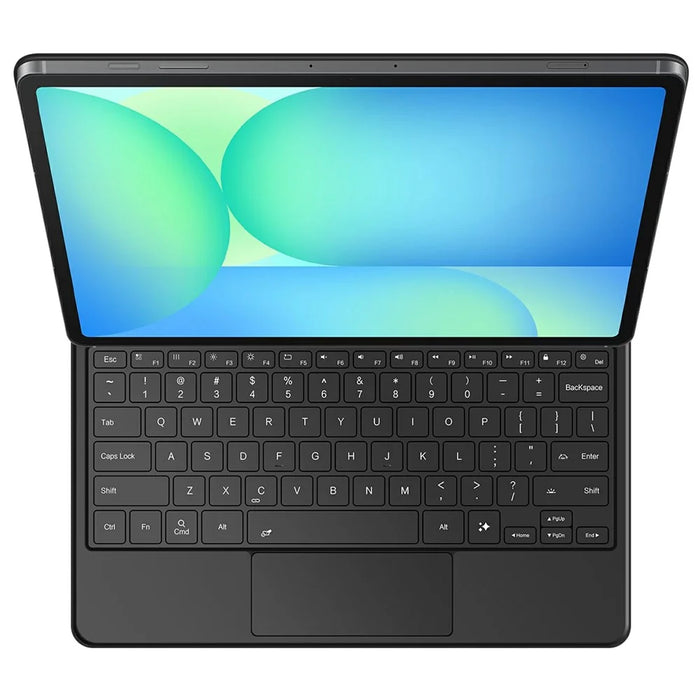 For Samsung Galaxy Tab S10 FE+ Floating Magnetic Bluetooth-Compatible Keyboard (Arabic) + Leather Tablet Case - 2