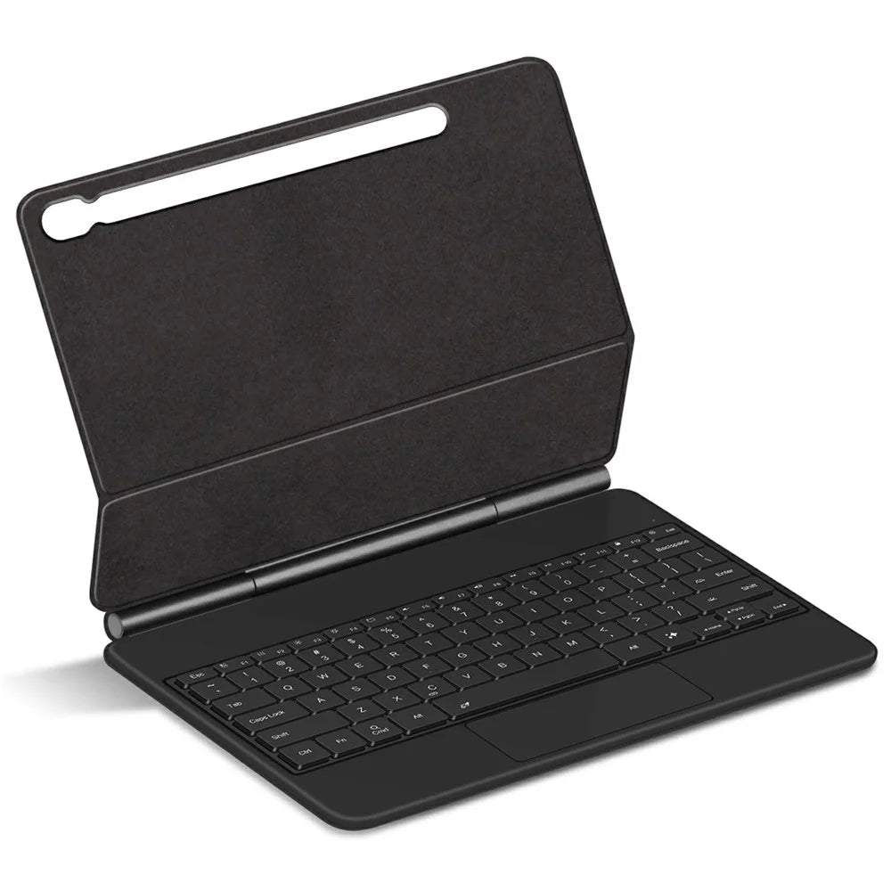 For Samsung Galaxy Tab S10 FE+ Magnetic Floating Bluetooth-Compatible Keyboard (English) + Leather Tablet Case - 5