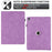 For iPad mini (2024) / (2021) Case Rotating Stand Solid Color PU Leather Tablet Cover - Light Purple - 7