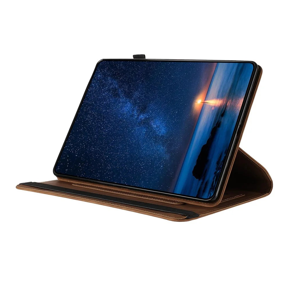 Tablet Case for iPad 10.2 (2020) / (2019) / iPad Air 10.5 inch (2019) / Pro 10.5-inch (2017) Rotating Stand Solid Color PU Leather Cover - Brown - 3
