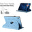 Tablet Case for Samsung Galaxy Tab S6 Lite (2024)  /  (2022)  /  (2020) Rotating Stand Solid Color PU Leather Cover - Sky Blue - 6