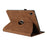 For Samsung Galaxy Tab A11+ / A9+ Case Rotating Stand Solid Color PU Leather Tablet Cover - Brown - 4