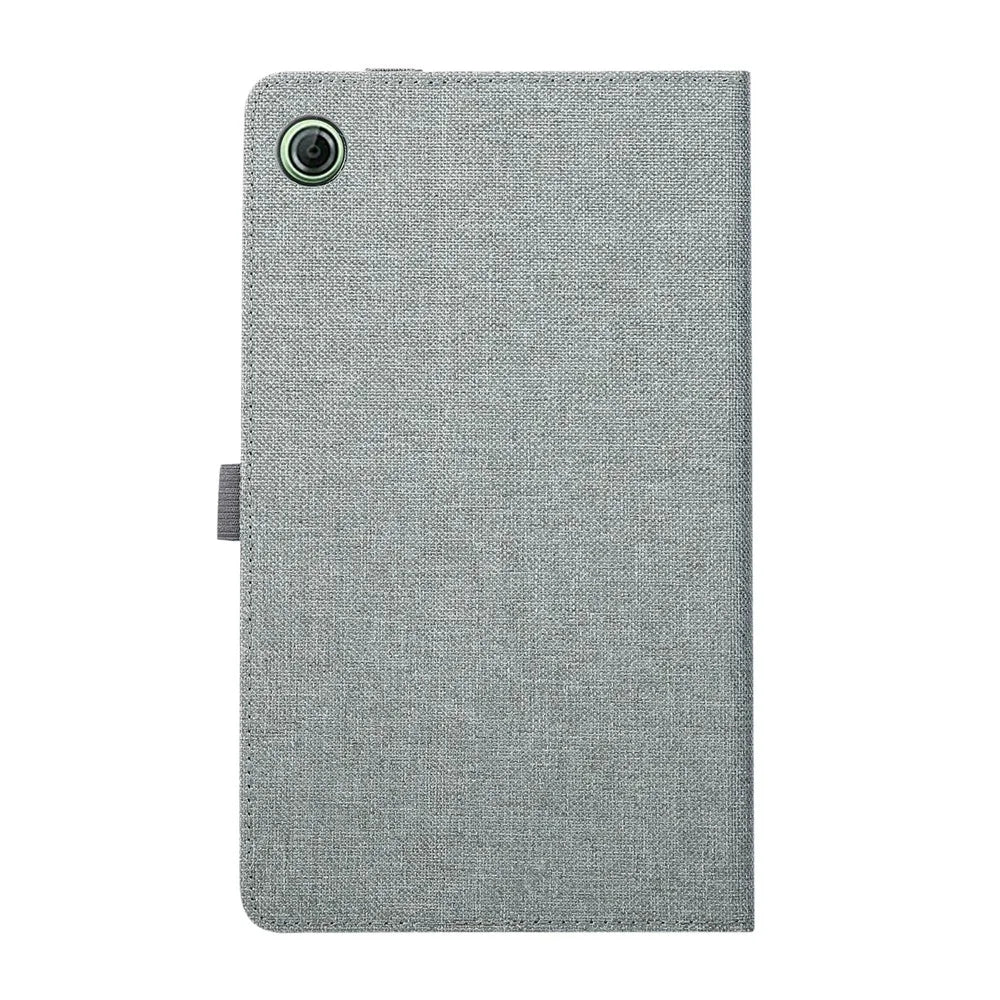 For Lenovo Tab K9 / Tab One Case with Stand Card Holder Cloth Texture Leather Tablet Cover - Grey - 5