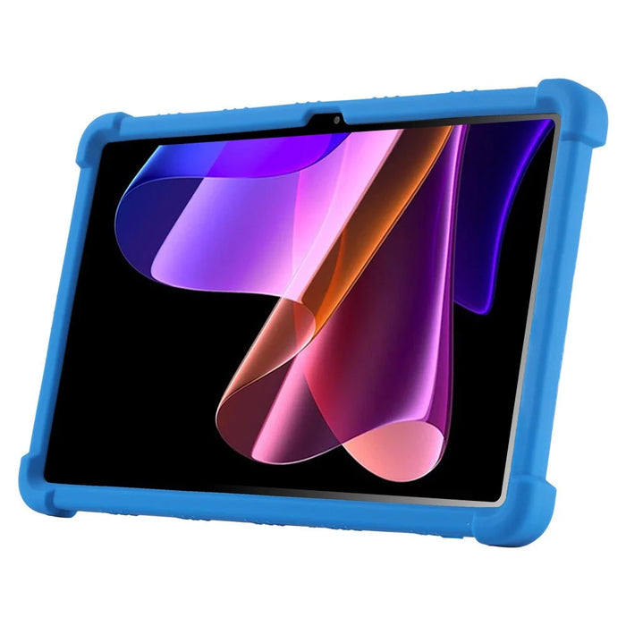 For Blackview Mega 2 Case Adjustable Kickstand Silicone Tablet Protective Cover - Dark Blue - 3
