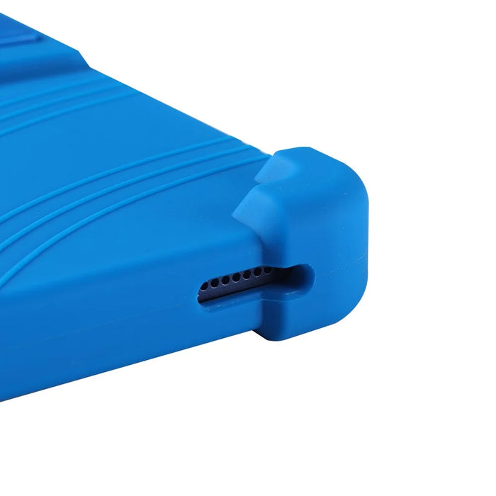 For Blackview Mega 2 Case Adjustable Kickstand Silicone Tablet Protective Cover - Dark Blue - 4