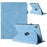 Tablet Case For iPad Air 11 (2026) / (2025) / (2024) / Air (2022) / (2020) Rotating Stand Solid Color PU Leather Cover - Sky Blue - 1