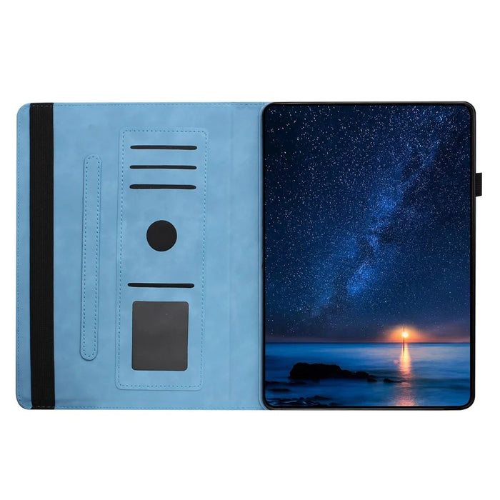 Tablet Case For iPad Air 11 (2026) / (2025) / (2024) / Air (2022) / (2020) Rotating Stand Solid Color PU Leather Cover - Sky Blue - 2