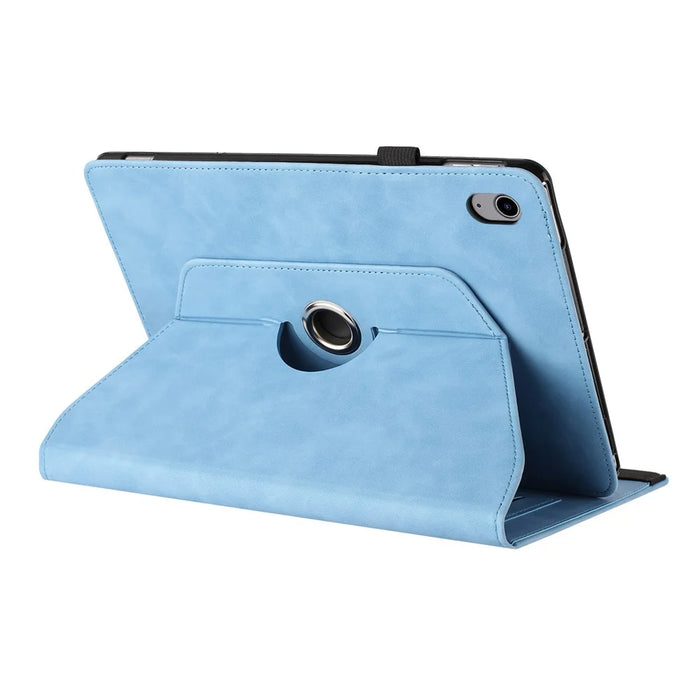Tablet Case For iPad Air 11 (2026) / (2025) / (2024) / Air (2022) / (2020) Rotating Stand Solid Color PU Leather Cover - Sky Blue - 4