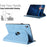 Tablet Case For iPad Air 11 (2026) / (2025) / (2024) / Air (2022) / (2020) Rotating Stand Solid Color PU Leather Cover - Sky Blue - 6