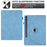 Tablet Case For Samsung Galaxy Tab S10 FE  /  S9 FE  /  S9 Rotating Stand Solid Color PU Leather Cover - Sky Blue - 7