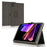 For Blackview Mega 2 Tablet Case Skin-touch PU Leather Cover with Folding Stand - Black - 1