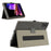 For Blackview Mega 2 Tablet Case Skin-touch PU Leather Cover with Folding Stand - Black - 2